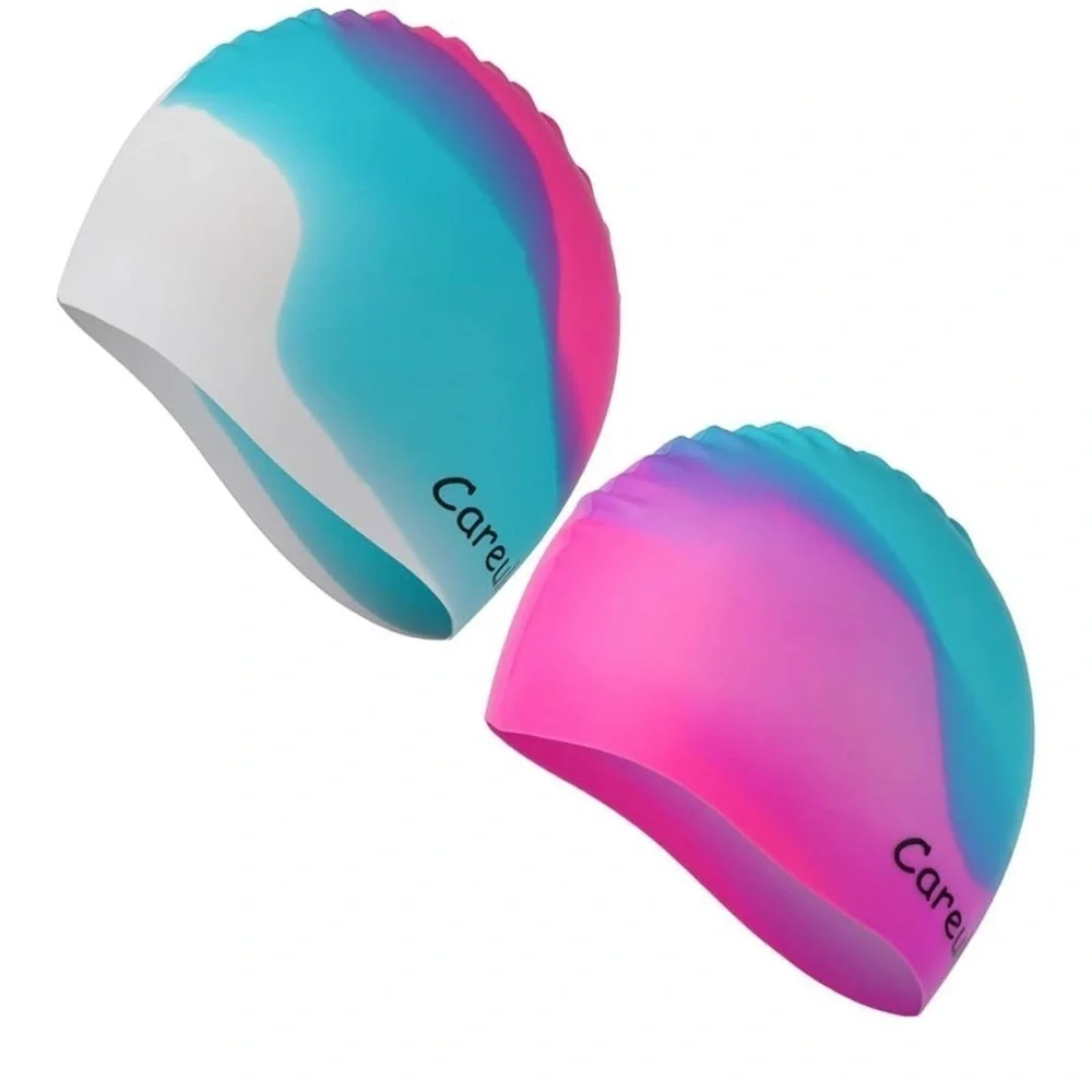 Careula Kids Swim Cap set of 2. Ages 4-8 Medium